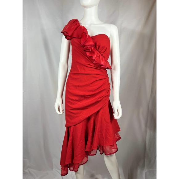 1990's Red Flaminco Dress - Picture 1 of 10